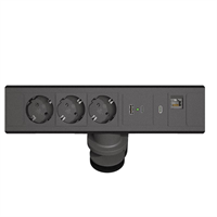 Axessline Desk - 3 socket type F, 1 USB-C charger, 1 USB-A charg